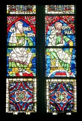 De profeten Methusalem en Jareth uit het zuidelijke transept raam, 12e eeuw