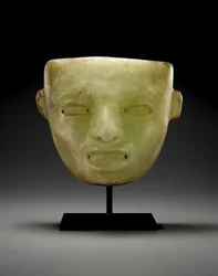Een Teotihuacan stenen masker, c. 450-650