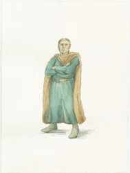Een reconstructie illustratie van Hertog Willem van Normandië circa 1066