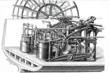 Een schuifhefboom motor