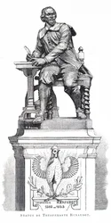 Een standbeeld van Theophraste Renaudot