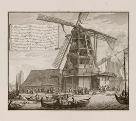 Nasleep van een brand in een oliemolen, Waterland, Nederland