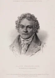 Alois Senefelder, Duitse uitvinder van lithografie, c1810