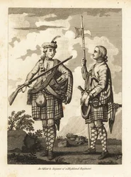 Een officier en sergeant van een Highland Regiment