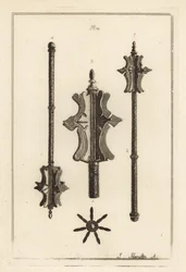 Oude ijzeren knots in de collectie van Gustavus Brander