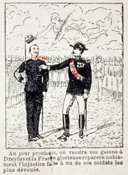 Leger geeft strepen aan kapitein Dreyfus, ca. 1906