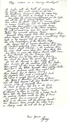 Autograaf exemplaar in het handschrift van de dichter, Thomas Gray, van zijn gedicht 