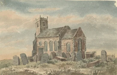 Baswich Kerk: aquarel