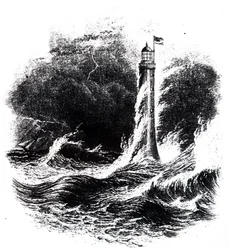 Bell Rock Vuurtoren in een storm