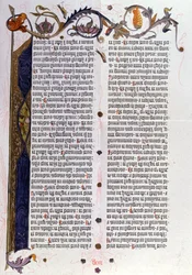 Bijbelpagina 36 regels van Gutenberg, Mainz