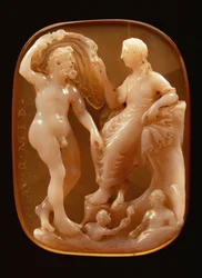 Camee van Neptunus en Amphitrite