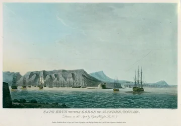 Cap Brun heeft de Saint André-kloof, Toulon (Frankrijk). Lithografie door Knight