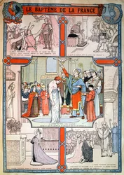 Doop van Clovis door Sint Remi in Reims, ca. 1930