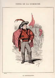 Commune van Parijs: kostuum van LE GARIBALDIEN in 