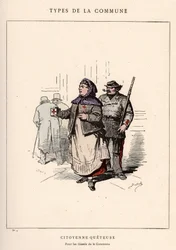 Commune van Parijs: kostuum van CITIENNE QUETEUSE in 