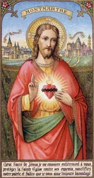 Wijding van het menselijk ras in de Sacre Coeur in Montmartre