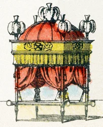 D - Dais - Alfabet - Kindervermaak - Beeld van Epinal, populaire serie ca. 1890 (illustratie)