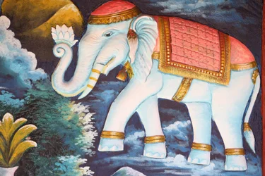 Toegewijde olifant, Siem Reap, Cambodja