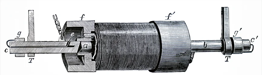 Diagram van een elektromagneet