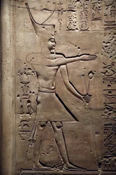 Egypte, Medamud, Montu tempeldeur (detail), 221-205 v.Chr.