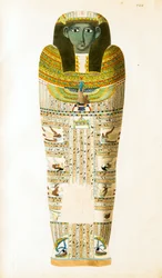 Egyptische sarcofaag - Illustratie uit de Atlas van Egypte