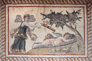 Eros en Psyche-mozaïek, uit Samandegi, Turkije