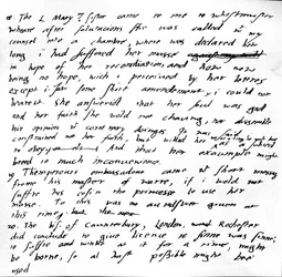 Uittreksel uit het dagboek van koning Edward VI waarin hij het bezoek van zijn zus Mary aan hem in Westminster beschrijft, zijn pogingen om haar te overtuigen haar religieuze praktijk te veranderen en te stoppen met het bijwonen van de katholieke mis