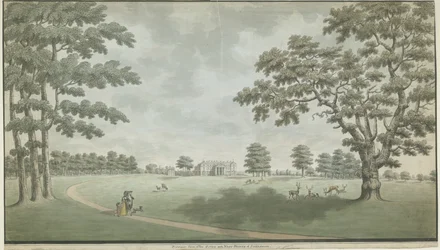 Fisherwick Hall: aquarel, nd [1786]