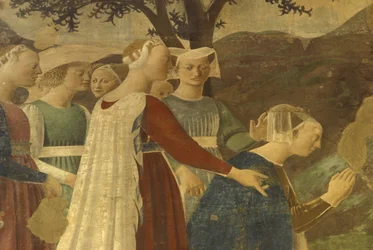 Fresco, San Francesco basiliek, Arezzo, Toscane, Italië