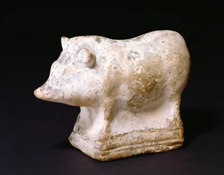 GR.4-1981 Varkensratel uit Eleusis, Griekenland, 410-380 v.Chr. (terracotta)