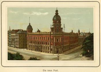Duitsland, Hamburg, het nieuwe gebouw voor het postkantoor, illustratie uit: 