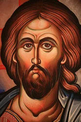 Grieks-orthodoxe icoon die Christus uitbeeldt Thessaloniki Griekenland