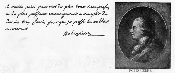 Handschrift en handtekening van Robespierre