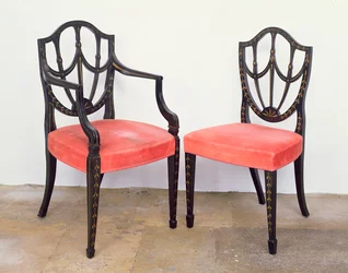 Hepplewhite eetkamerstoelen, George III