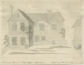 High Offley - Pastorie: potlood- en wasttekening, 1790