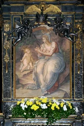 Interieur van de Madonna della Ghiara, Reggio Emilia, Emilia-Romagna, Italië