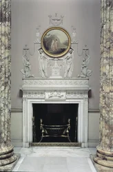 Interieur van de Marmeren Hal, Kedleston Hall, Derbyshire