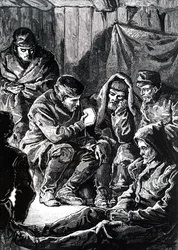 John Richardson tijdens een Franklin overland arctische expeditie