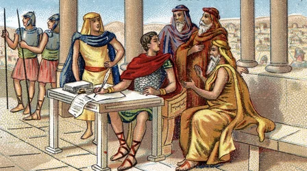 Julius Caesar schrijft zijn commentaren op de Gallische Oorlog