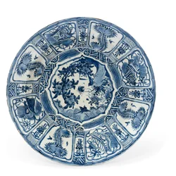 Grote "kraak porselein" schaal, Wanli periode, 1573-1619