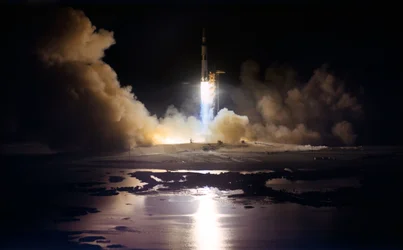 Lancering van de Apollo 17 maanlandingsmissie