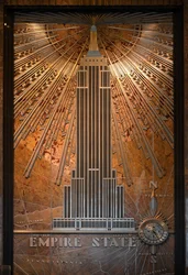 Kentekenplaat van het Empire State Building, New York City, VS