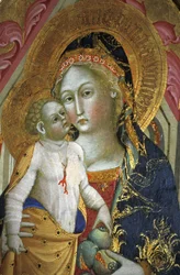 Madonna en kind, Francesco di Gentile, 14e eeuw, Piersanti museum, Matelica, Marche, Italië