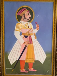 Maharaja Kumbha, schilderij, Mehrangarh Fort, Jodhpur, Rajasthan, India, Azië