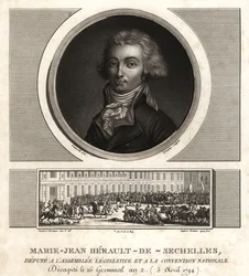 Marie-Jean Herault de Sechelles (1759-1794), Franse rechter en politicus, onthoofd tijdens de Terreur