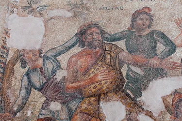 Marsyas en de twee Scythen voeren Apollo