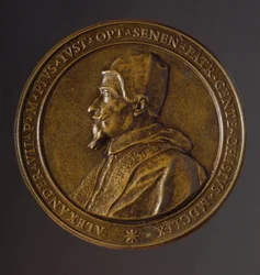 Medaille ter herdenking van de pest die Rome overspoelde in de jaren 1656-1657