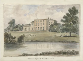 Milford Huis: aquarel schilderij, 1848