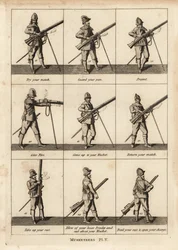 Militaire oefeningen van musketiers