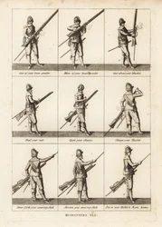 Militaire oefeningen van musketiers